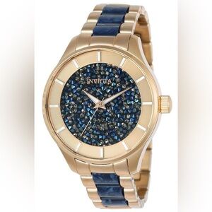 NIB Invicta Angel Women's Watch - 40mm, Rose Gold, Blue